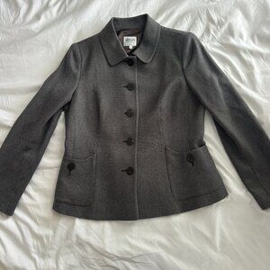 Armani Collezioni Women's Size 10 Grey Cashmere Blazer Jacket